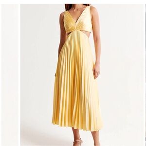Giselle Pleated Cut Out Maxi Dress A and F